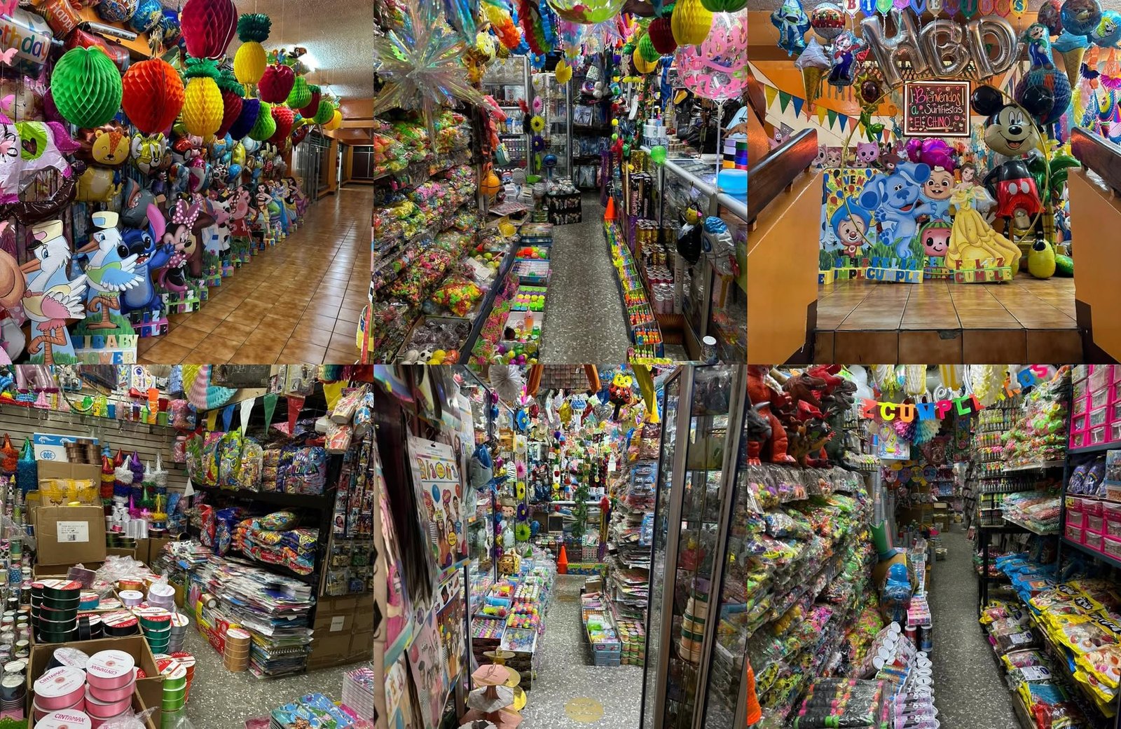 Globos, decoraciones y artículos de fiesta en la tienda Surtifiestas El Chino